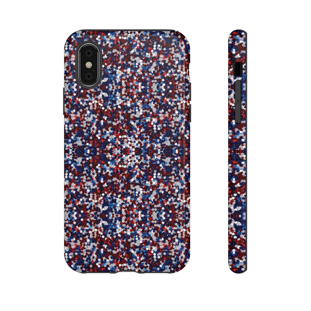 Red White Blue Glitter Tough Case