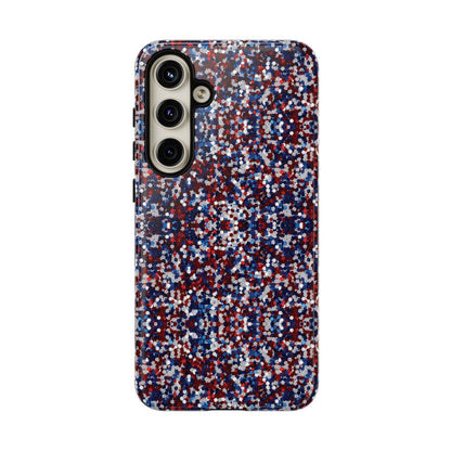 Red White Blue Glitter Tough Case