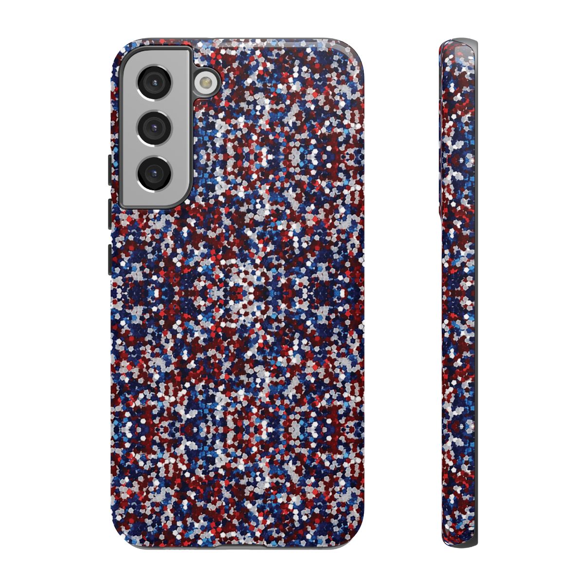 Red White Blue Glitter Tough Case