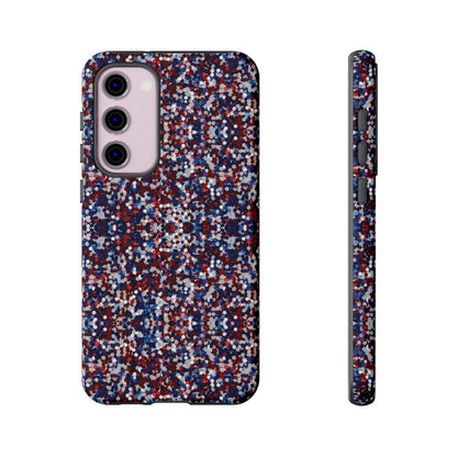 Red White Blue Glitter Tough Case