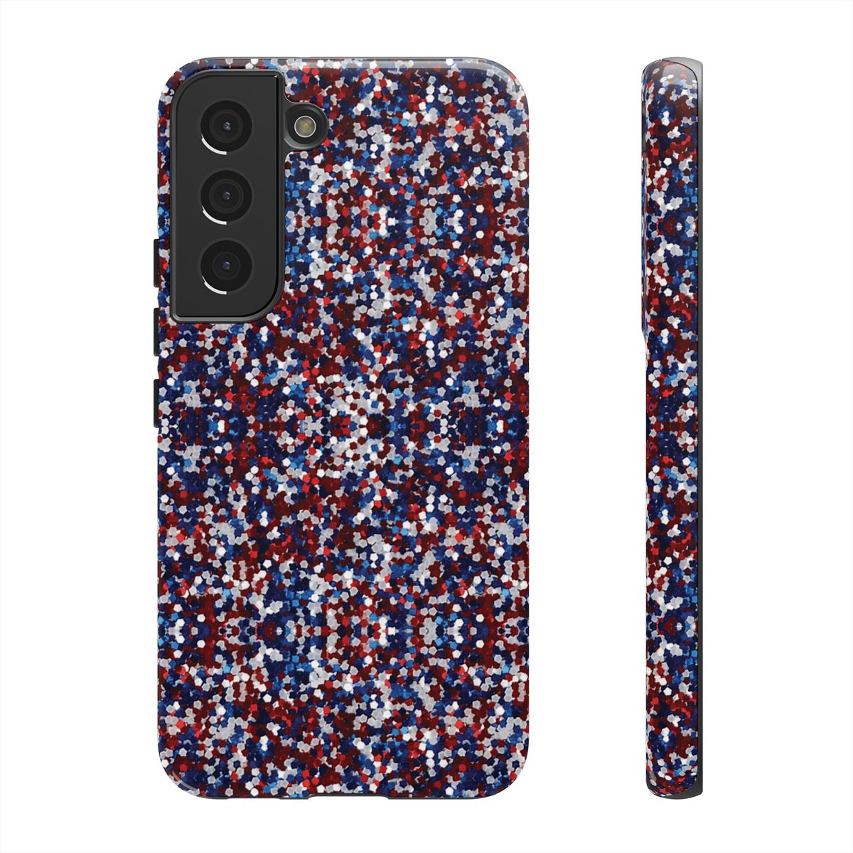 Red White Blue Glitter Tough Case