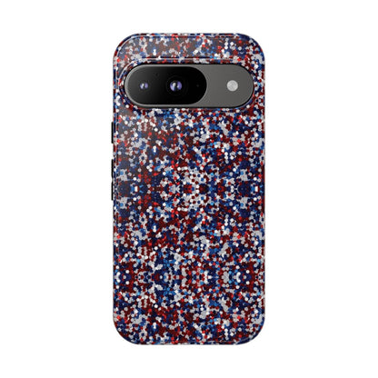 Red White Blue Glitter Tough Case
