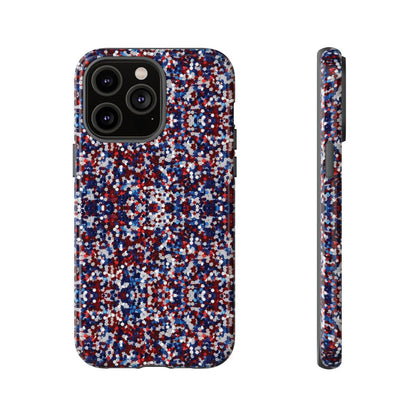 Red White Blue Glitter Tough Case