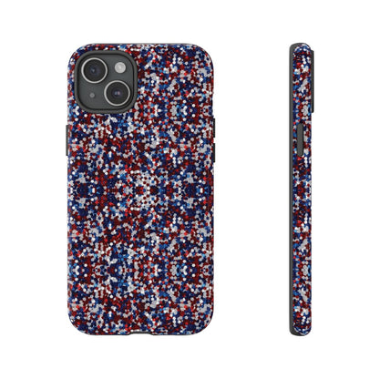 Red White Blue Glitter Tough Case
