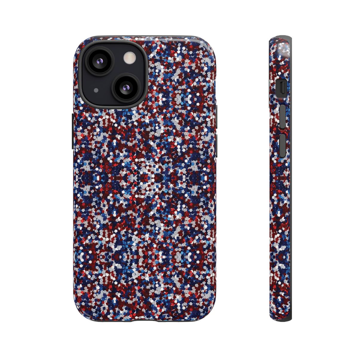 Red White Blue Glitter Tough Case