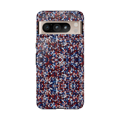 Red White Blue Glitter Tough Case