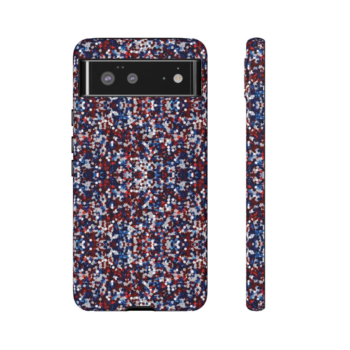Red White Blue Glitter Tough Case