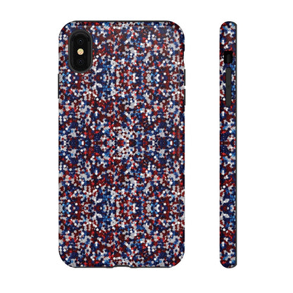 Red White Blue Glitter Tough Case
