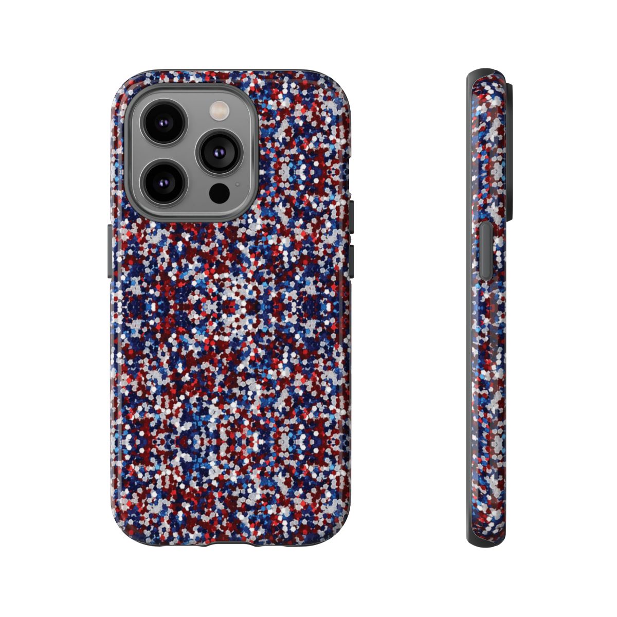 Red White Blue Glitter Tough Case