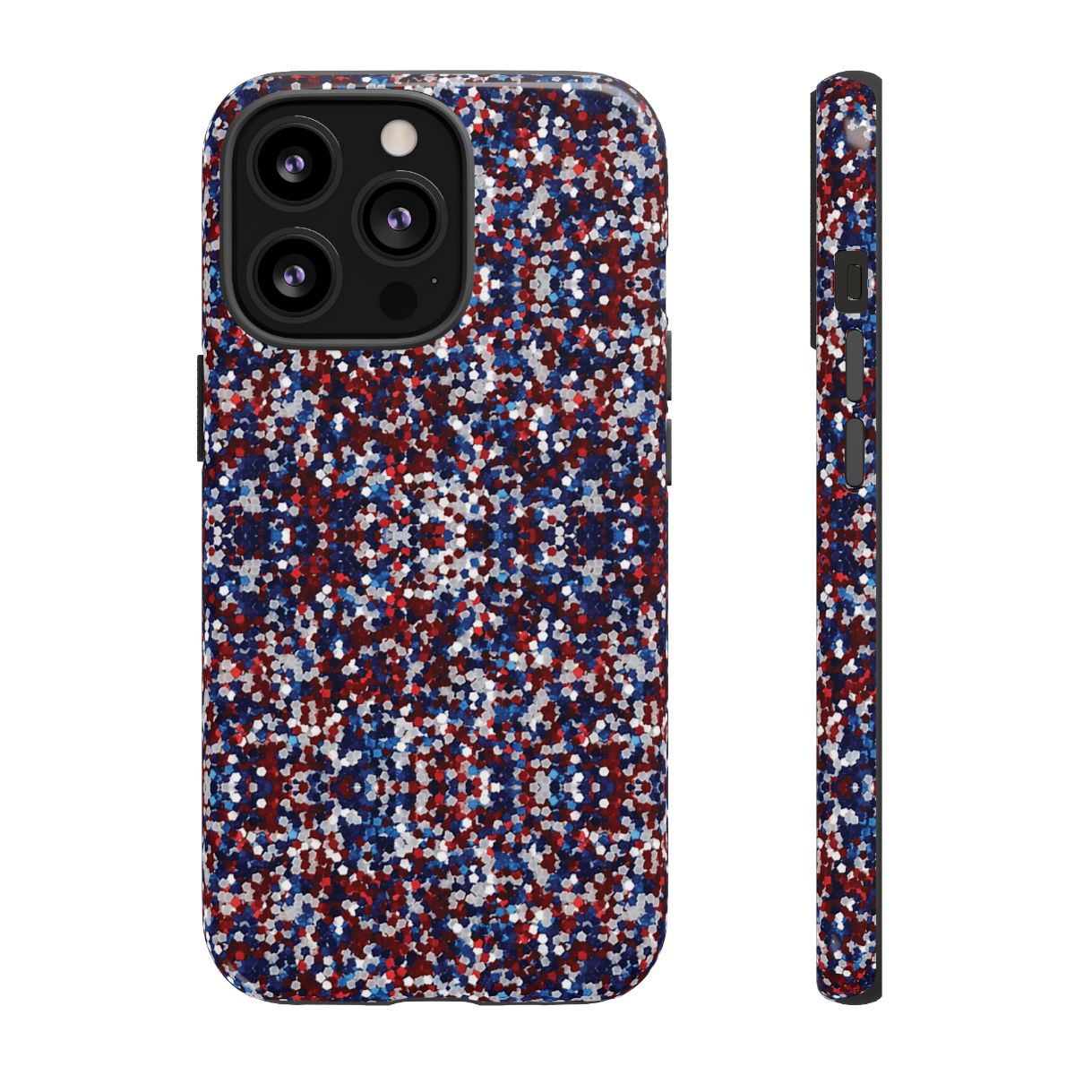 Red White Blue Glitter Tough Case