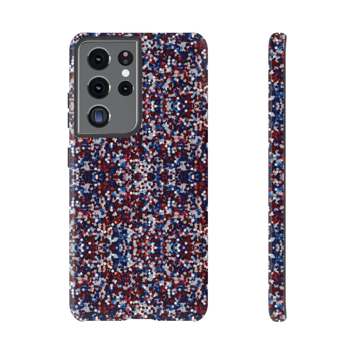 Red White Blue Glitter Tough Case