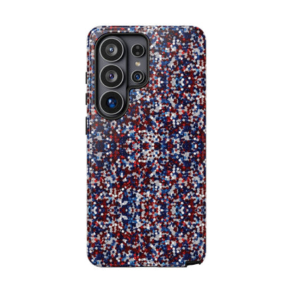 Red White Blue Glitter Tough Case