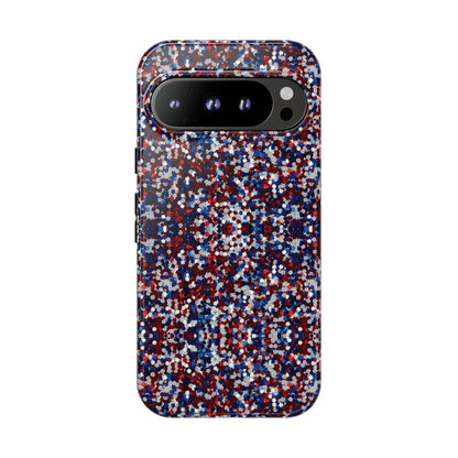 Red White Blue Glitter Tough Case