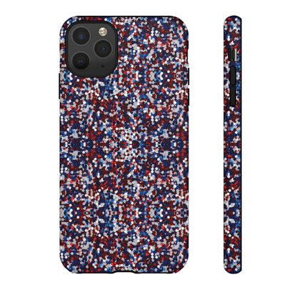 Red White Blue Glitter Tough Case