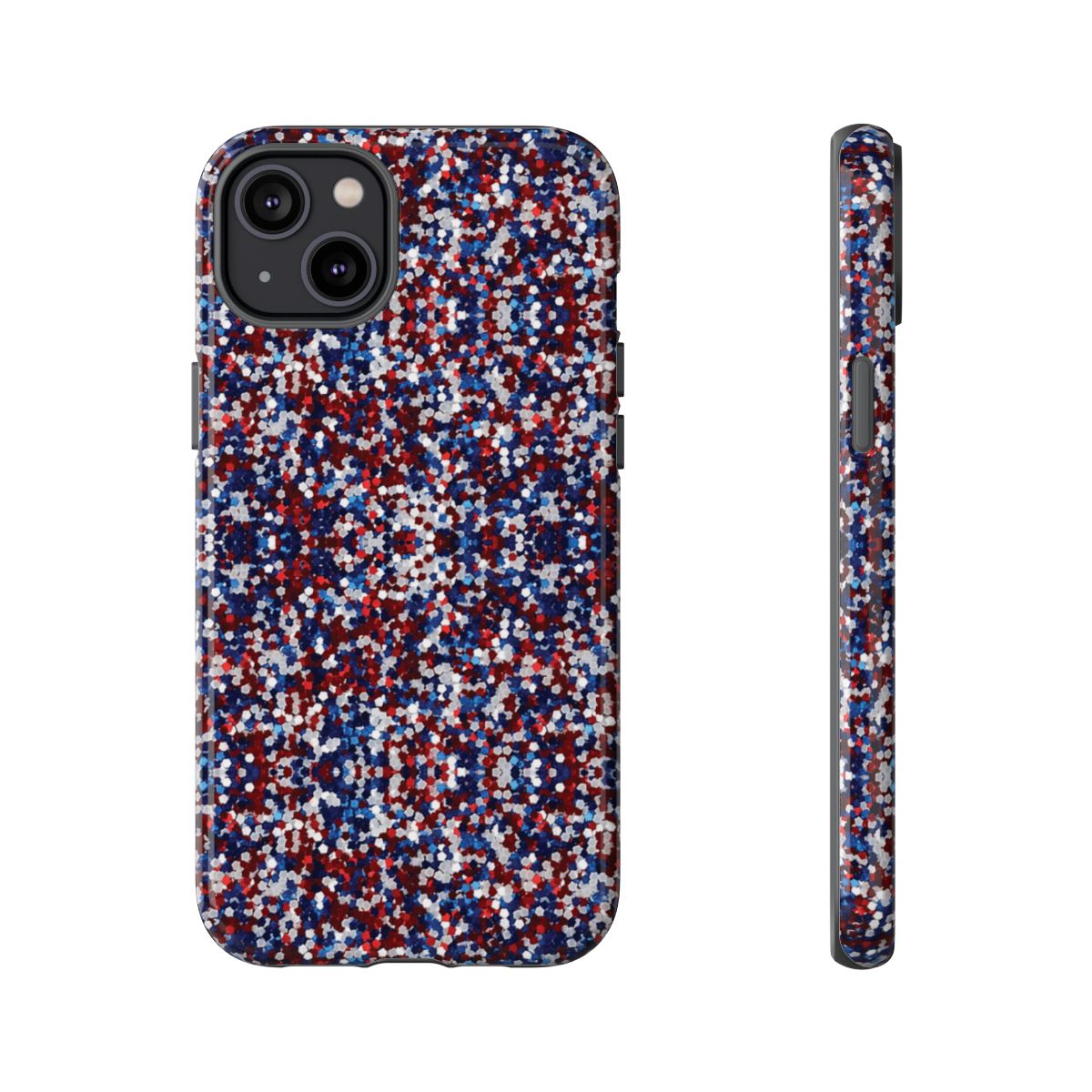 Red White Blue Glitter Tough Case
