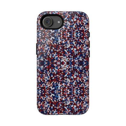 Red White Blue Glitter Tough Case - iPhone 16e