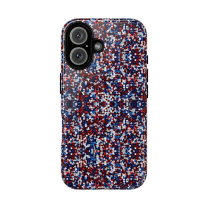 Red White Blue Glitter Magnetic Case