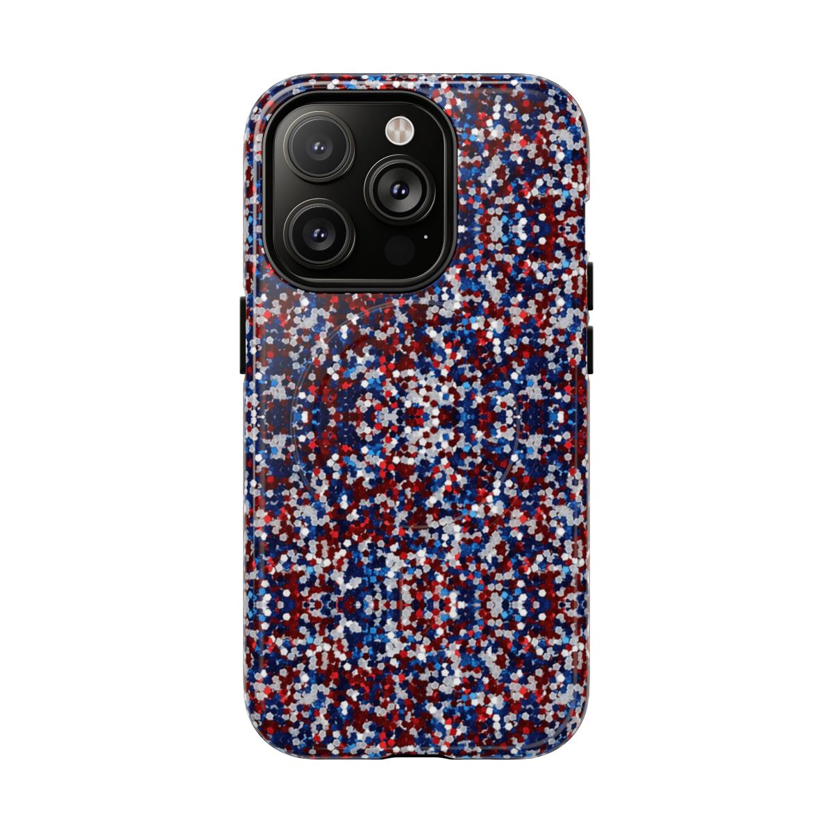 Red White Blue Glitter Magnetic Case