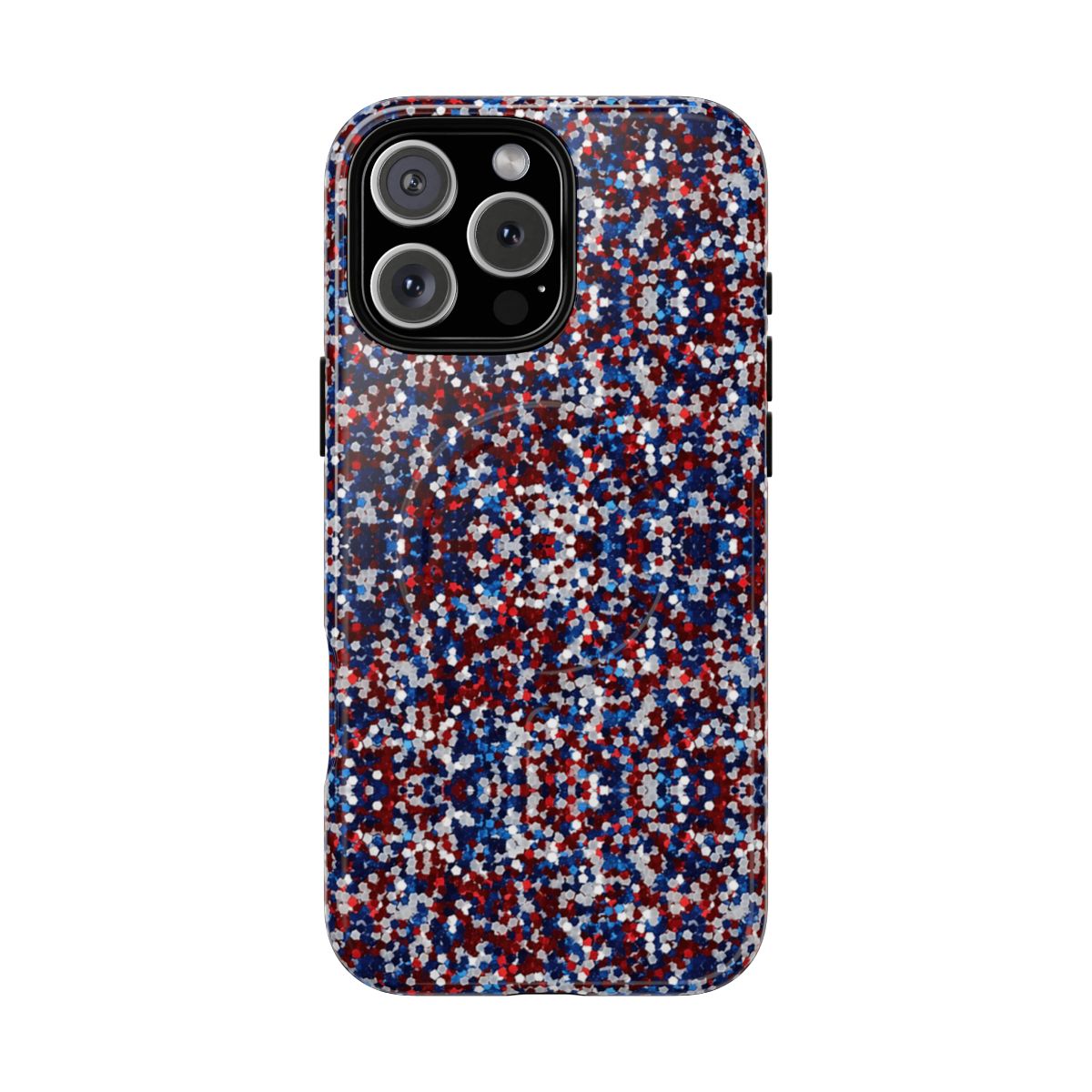 Red White Blue Glitter Magnetic Case