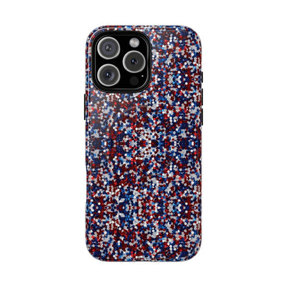 Red White Blue Glitter Magnetic Case