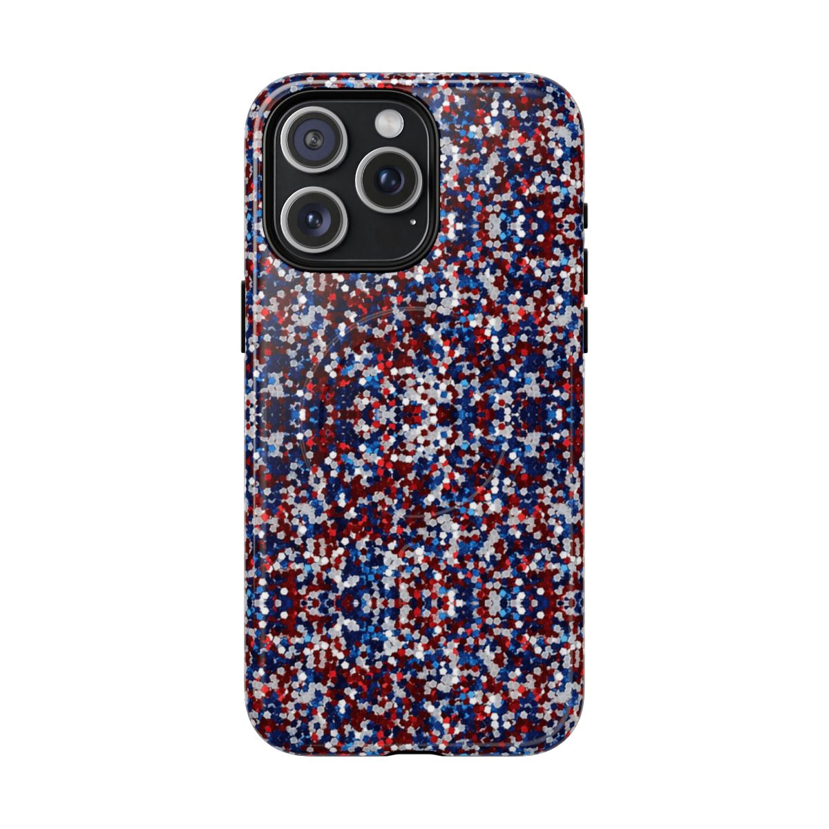 Red White Blue Glitter Magnetic Case