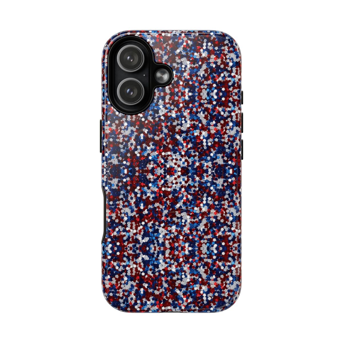 Red White Blue Glitter Magnetic Case