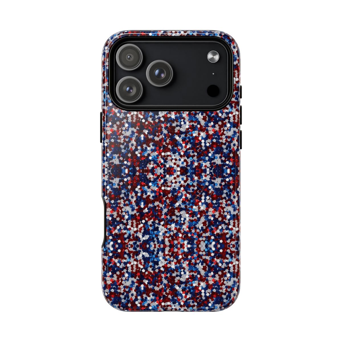 Red White Blue Glitter Magnetic Case