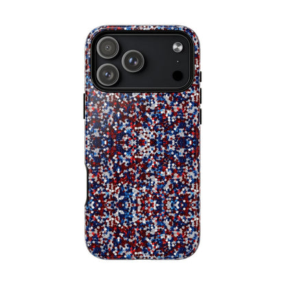Red White Blue Glitter Magnetic Case