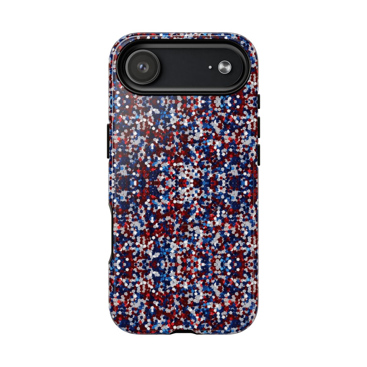 Red White Blue Glitter Magnetic Case