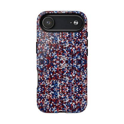 Red White Blue Glitter Magnetic Case