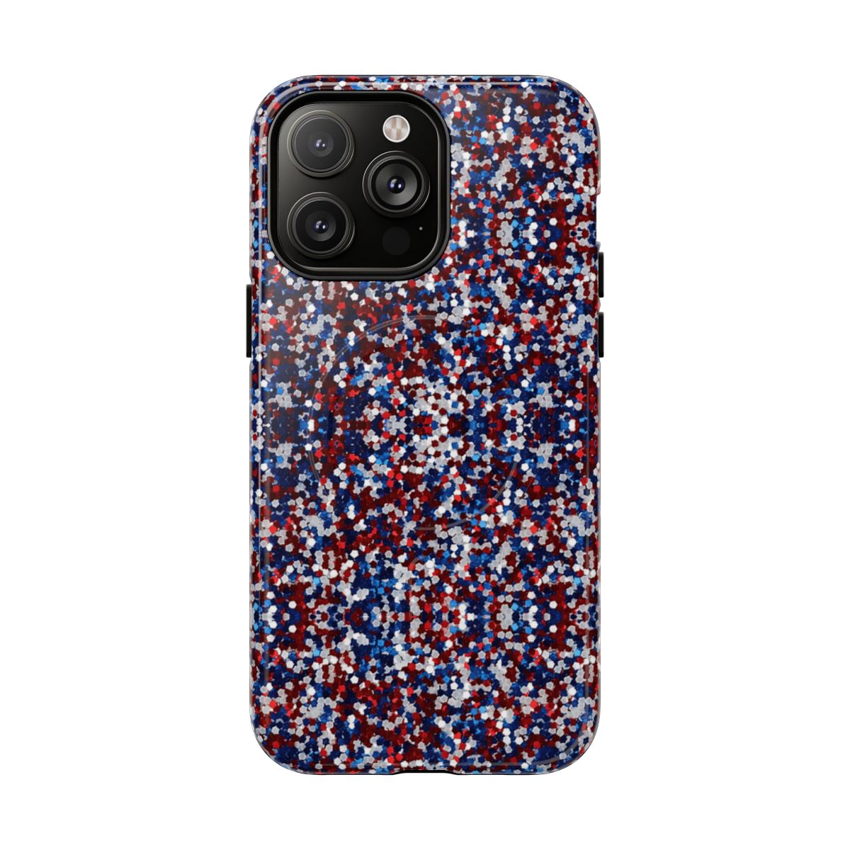 Red White Blue Glitter Magnetic Case