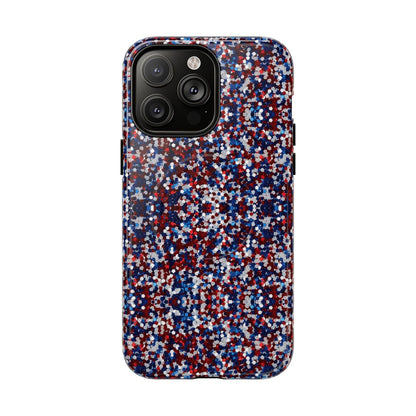Red White Blue Glitter Magnetic Case