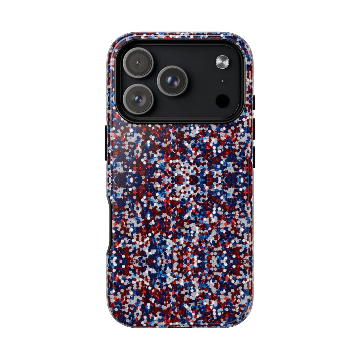 Red White Blue Glitter Magnetic Case