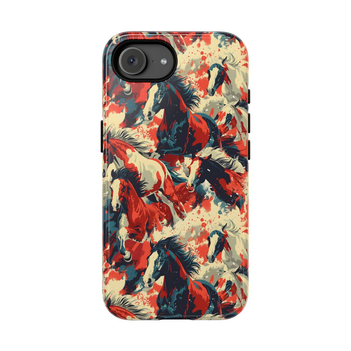 Red White Blue Horses Tough Case - iPhone 17e