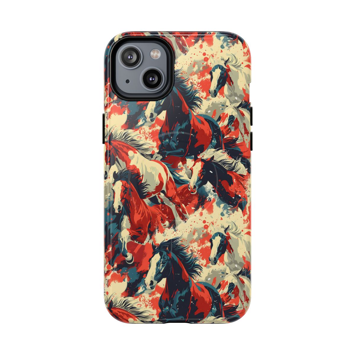 Red White Blue Horses Magnetic Case
