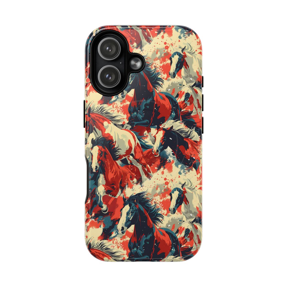 Red White Blue Horses Magnetic Case