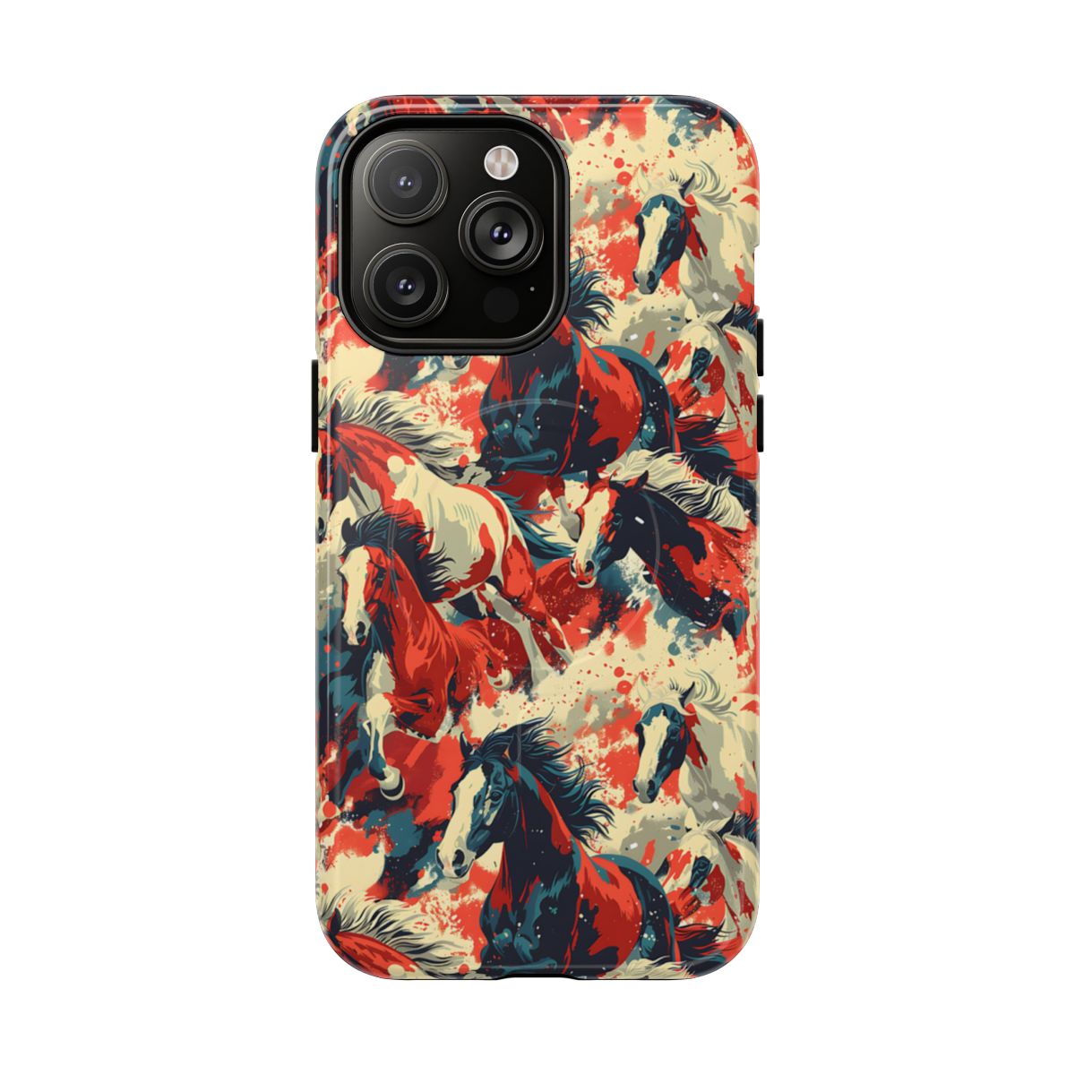 Red White Blue Horses Magnetic Case