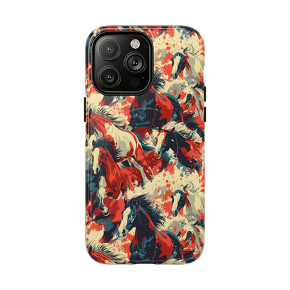 Red White Blue Horses Magnetic Case
