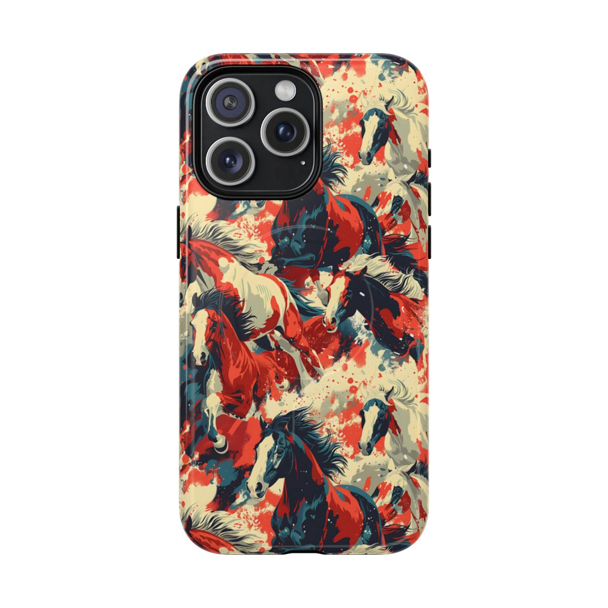 Red White Blue Horses Magnetic Case