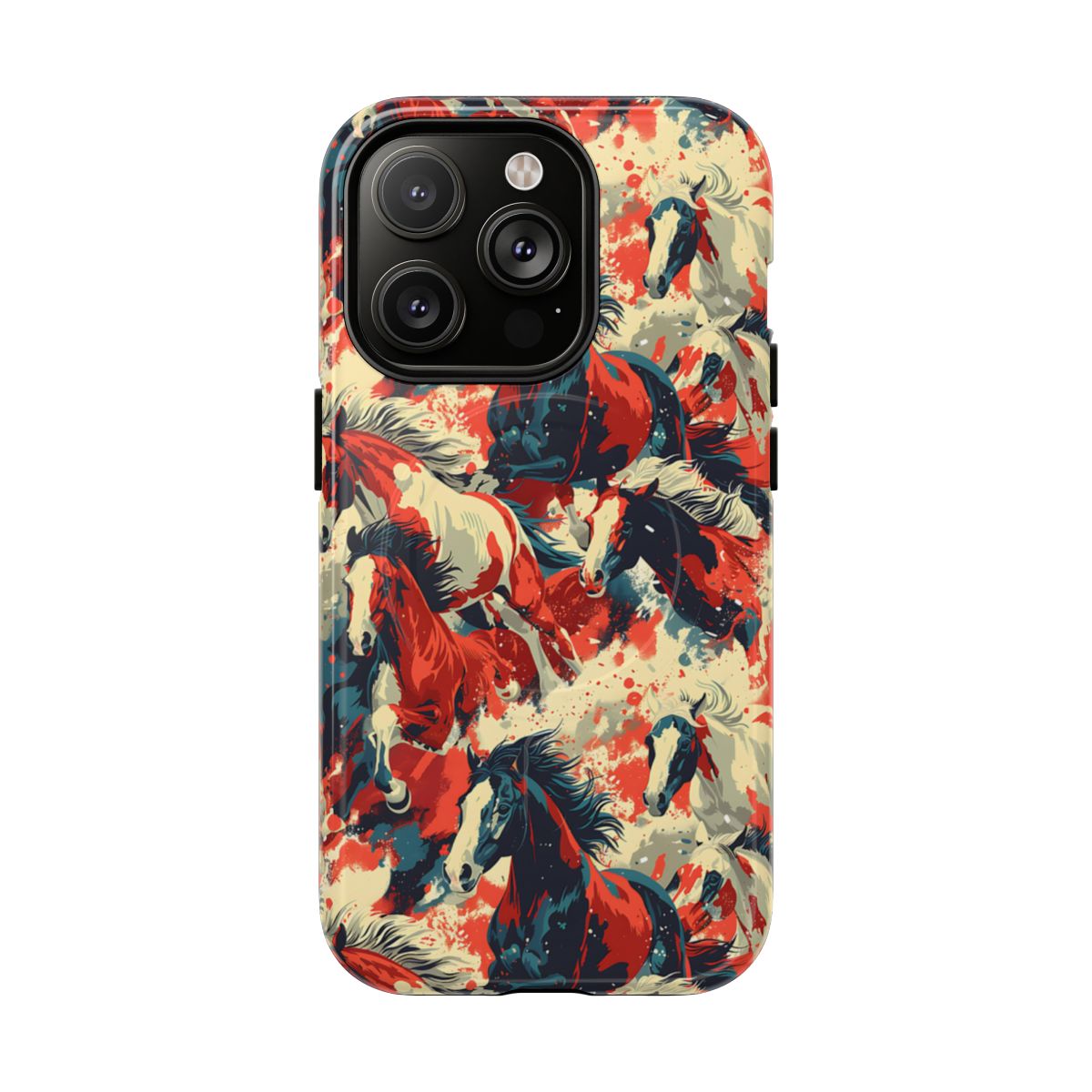 Red White Blue Horses Magnetic Case