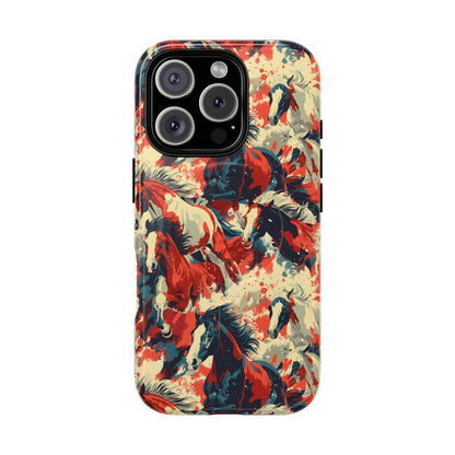 Red White Blue Horses Magnetic Case