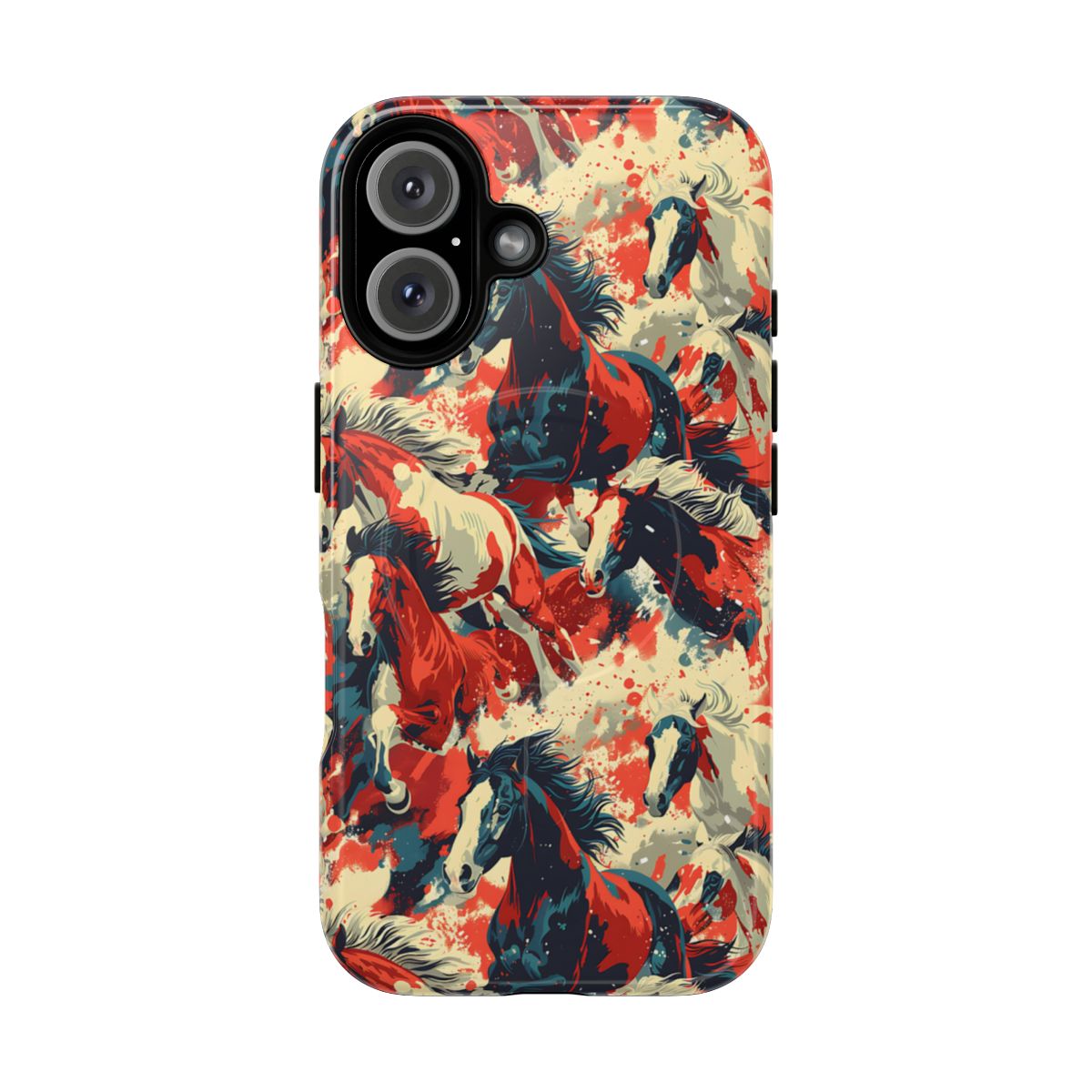 Red White Blue Horses Magnetic Case