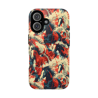 Red White Blue Horses Magnetic Case