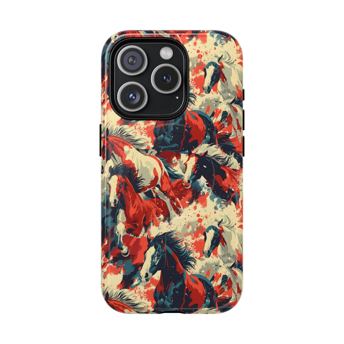 Red White Blue Horses Magnetic Case