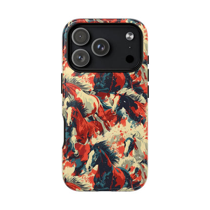 Red White Blue Horses Magnetic Case