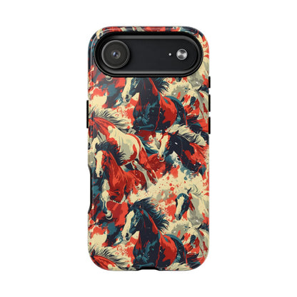 Red White Blue Horses Magnetic Case