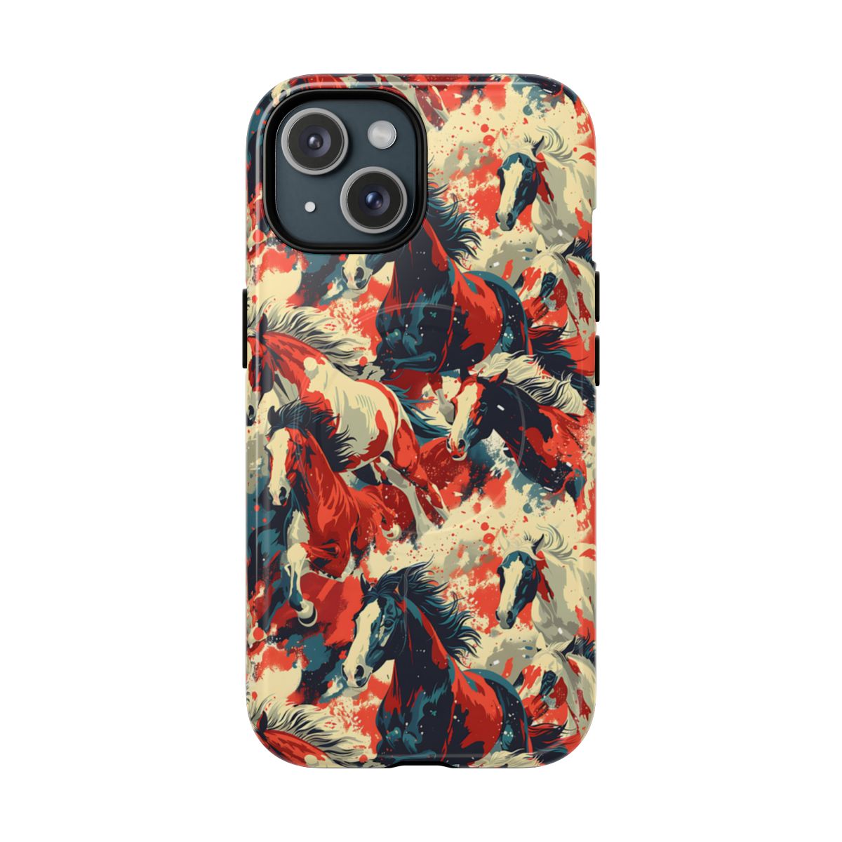 Red White Blue Horses Magnetic Case