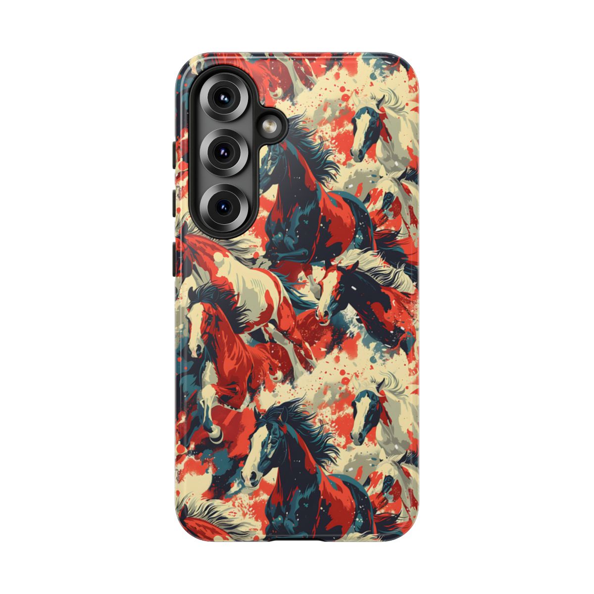 Red White Blue Horses Tough Case