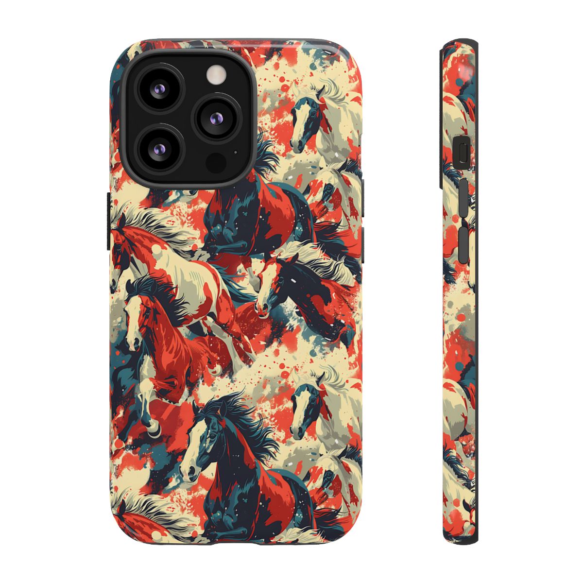 Red White Blue Horses Tough Case