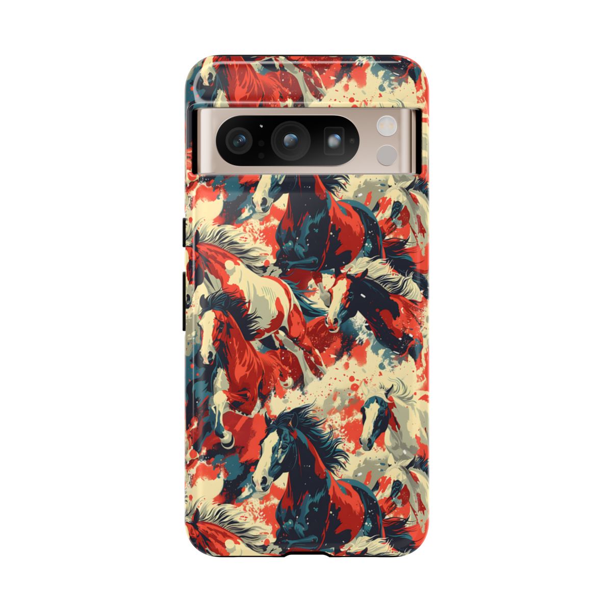 Red White Blue Horses Tough Case